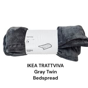 IKEA TRATTVIVA Twin Gray Bedspread 59" x 98"